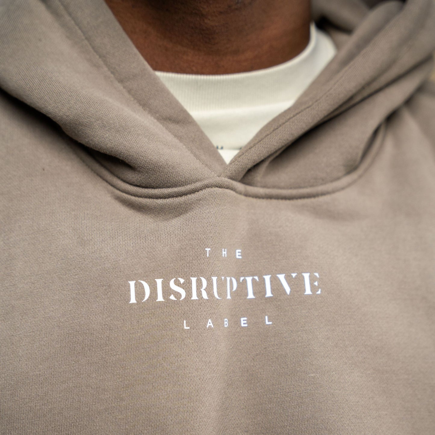 Coffee/Pink 'Stay Disruptive' Vintage Hoodie